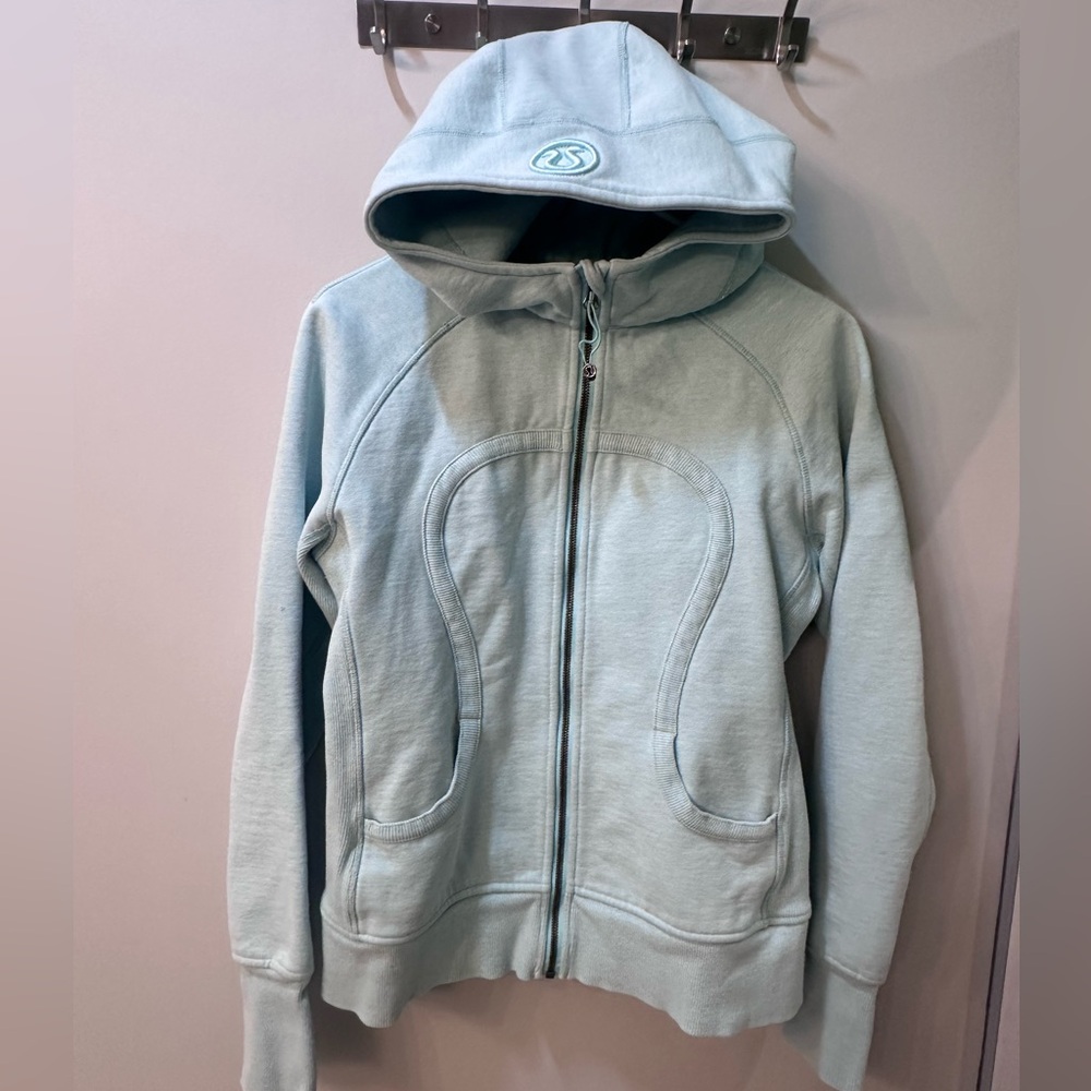 Lululemon Athletica Light Turquoise / Aqua Scuba Hoodie sz 12